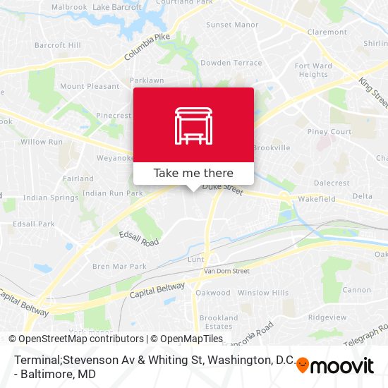 Terminal;Stevenson Av & Whiting St map