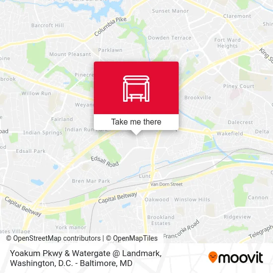 Yoakum Pkwy & Watergate @ Landmark map