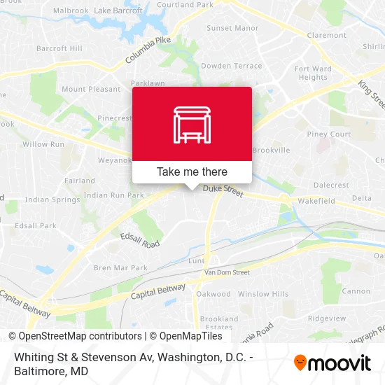 Whiting St & Stevenson Av map