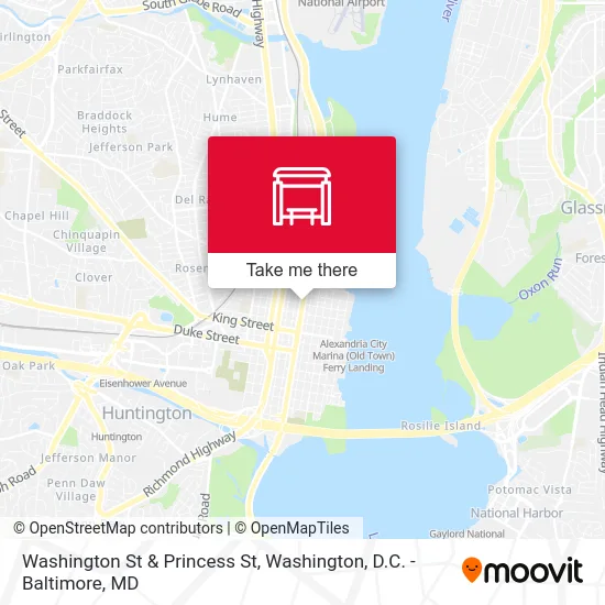 Washington St & Princess St map