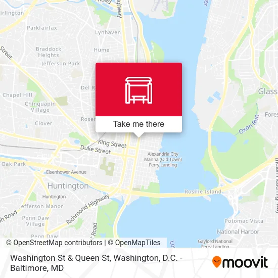 Washington St & Queen St map