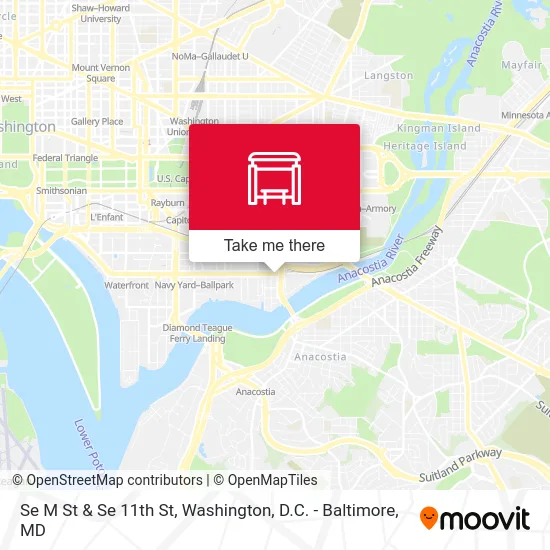 Se M St & Se 11th St map