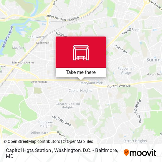 Mapa de Capitol Hgts Station