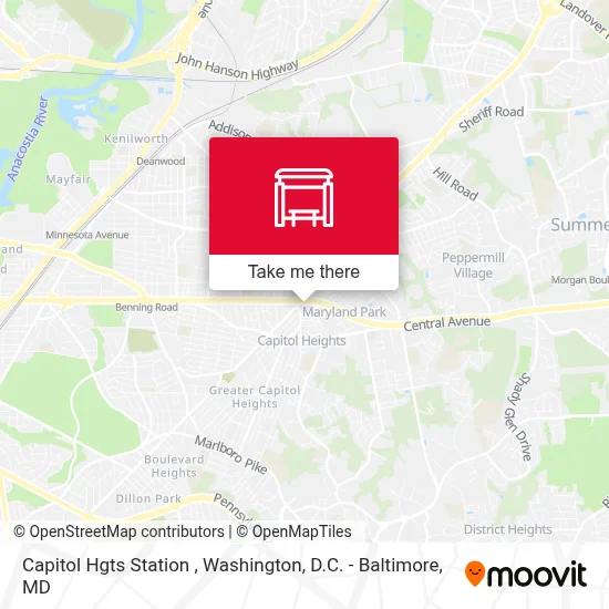 Capitol Hgts Station map