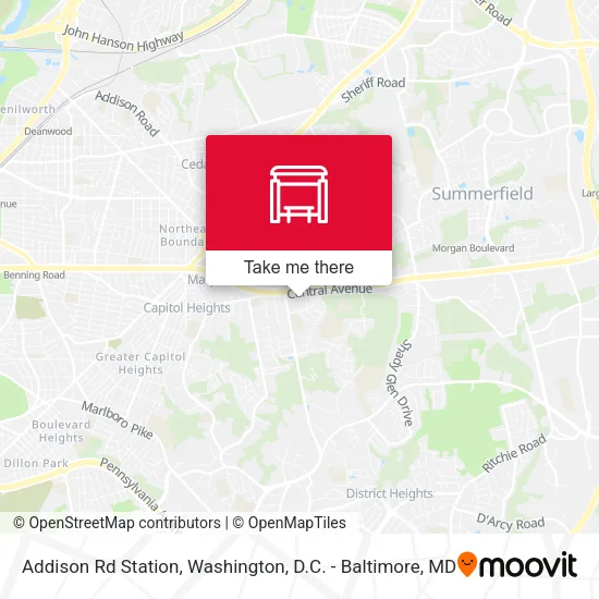 Mapa de Addison Rd Station