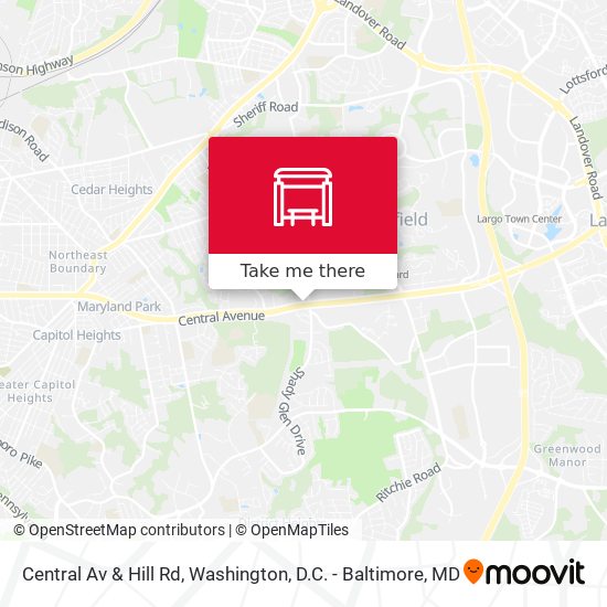 Central Av & Hill Rd map