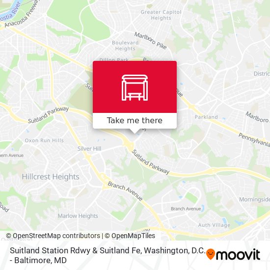 Suitland Station Rdwy & Suitland Fe map