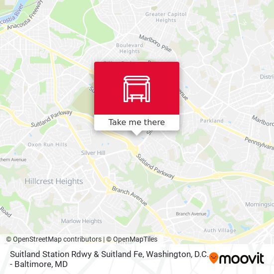 Suitland Station Rdwy & Suitland Fe map