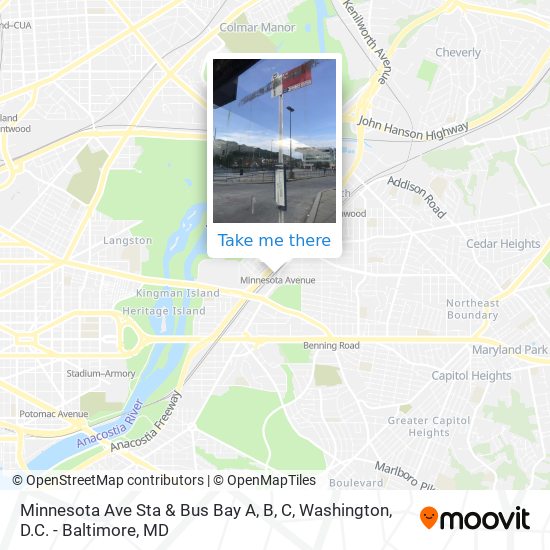Mapa de Minnesota Ave Sta & Bus Bay A, B, C