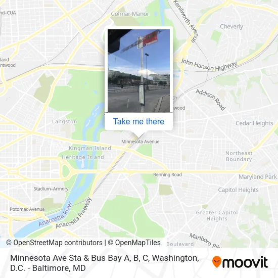 Minnesota Ave Sta & Bus Bay A, B, C map