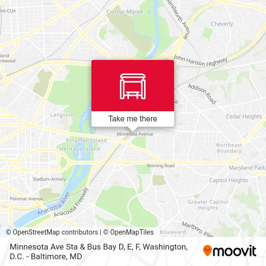 Minnesota Ave Sta & Bus Bay D, E, F map