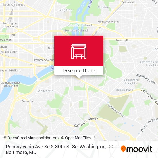 Pennsylvania Ave Se & 30th St Se map