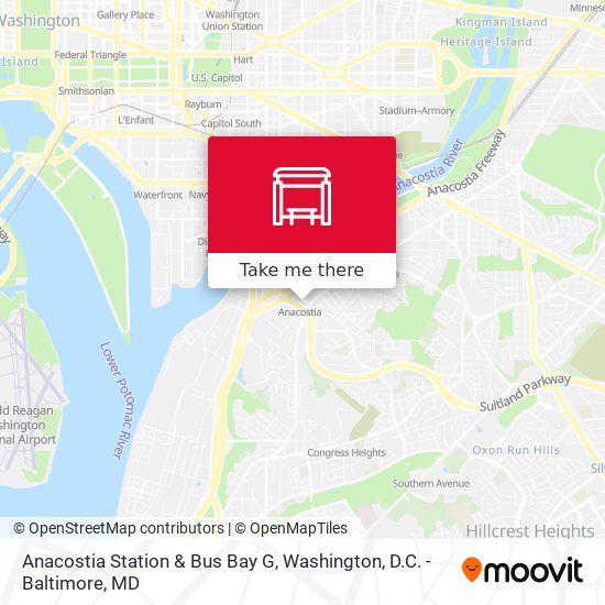 Anacostia Station & Bus Bay G map