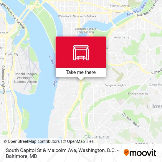 South Capitol St & Malcolm Ave map