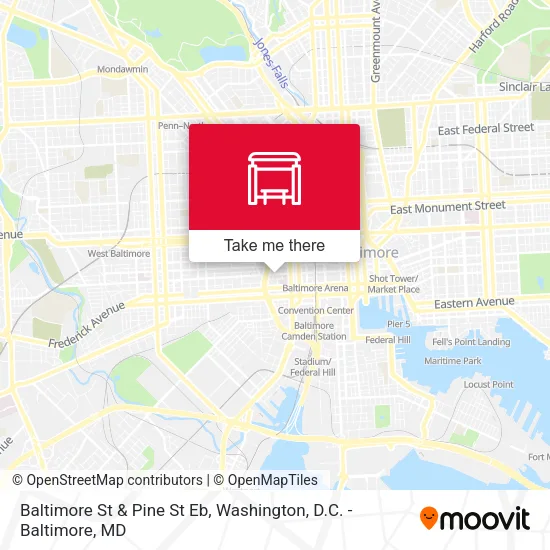 Mapa de Baltimore St & Pine  St Eb
