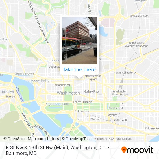 K St Nw & 13th St Nw (Main) map