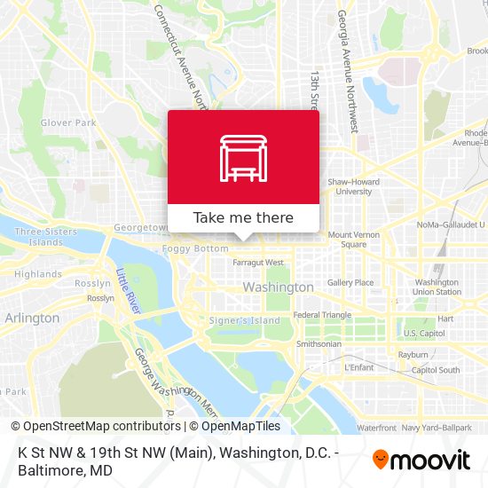 K St NW & 19th St NW (Main) map