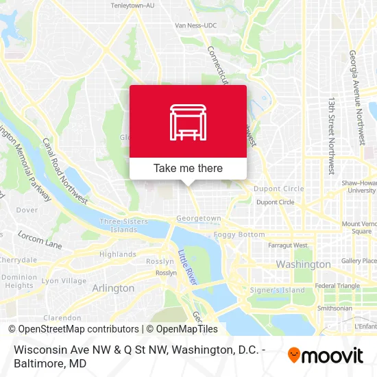 Mapa de Wisconsin Ave NW & Q St NW