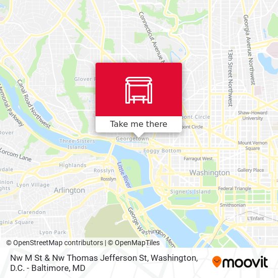 Mapa de Nw M St & Nw Thomas Jefferson St