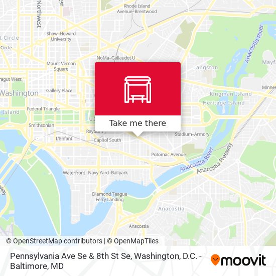 Pennsylvania Ave Se & 8th St Se map