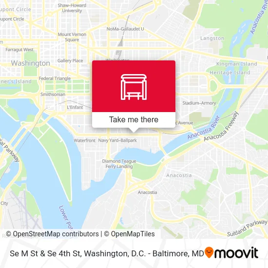 Se M St & Se 4th St map