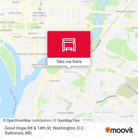 Good Hope Rd & 14th St map