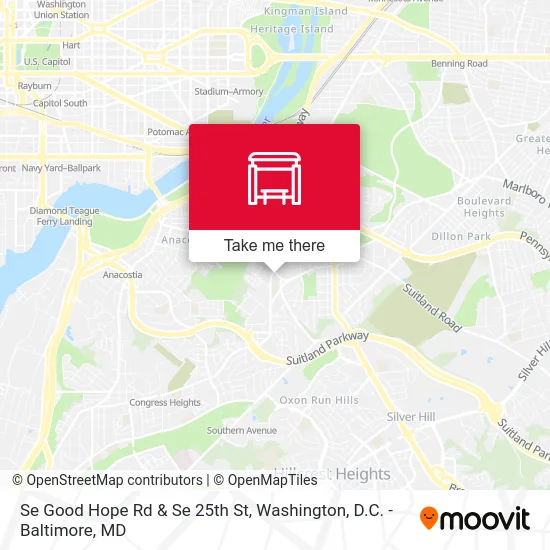 Se Good Hope Rd & Se 25th St map