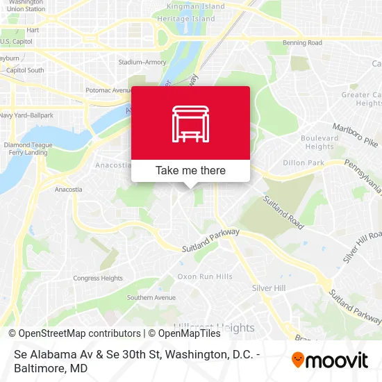 Se Alabama Av & Se 30th St map