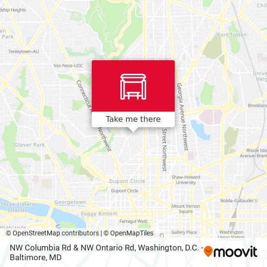 Mapa de NW Columbia Rd & NW Ontario Rd