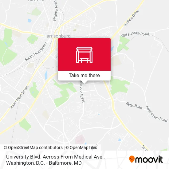 Mapa de University Blvd. Across From Medical Ave.