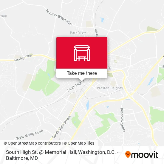 South High St. @ Memorial Hall map