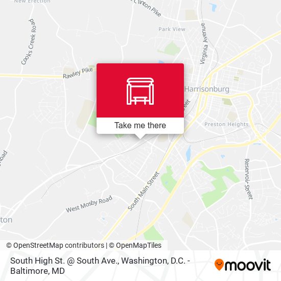Mapa de South High St. @ South Ave.