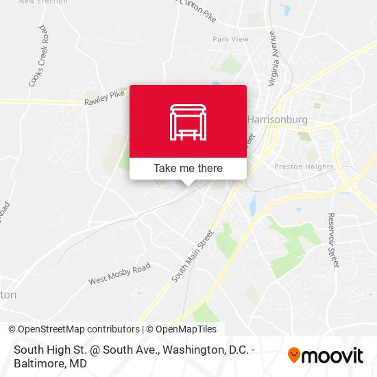 Mapa de South High St. @ South Ave.