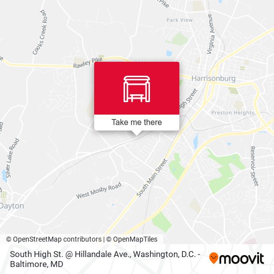 Mapa de South High St. @ Hillandale Ave.