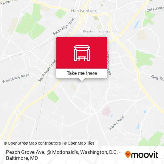 Mapa de Peach Grove Ave. @ Mcdonald's