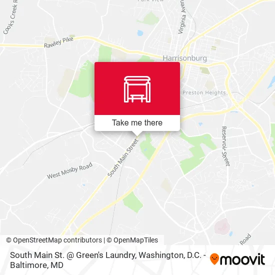 South Main St. @ Green's Laundry map