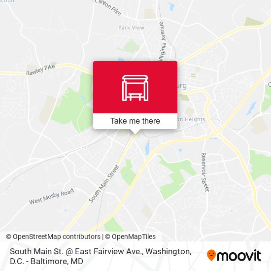Mapa de South Main St. @ East Fairview Ave.