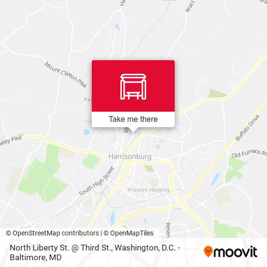 North Liberty St. @ Third St. map