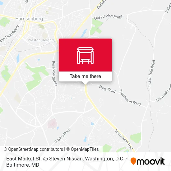 East Market St. @ Steven Nissan map