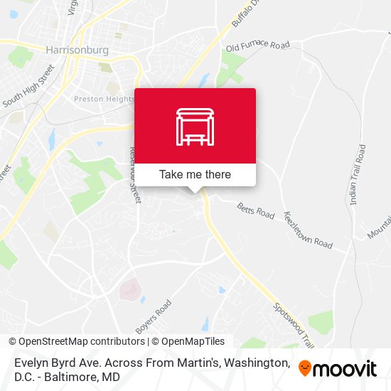 Evelyn Byrd Ave. Across From Martin's map