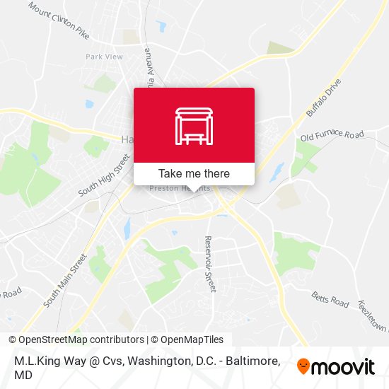 M.L.King Way @ Cvs map