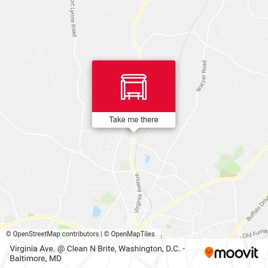 Virginia Ave. @ Clean N Brite map