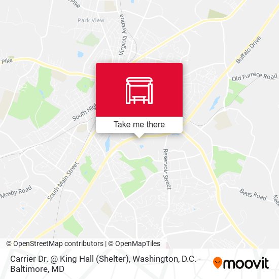 Carrier Dr. @ King Hall (Shelter) map