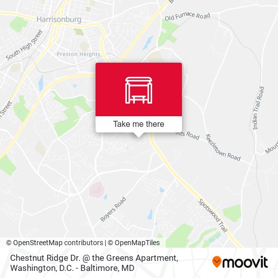 Mapa de Chestnut Ridge Dr. @ the Greens Apartment