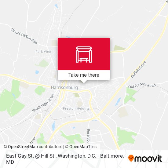 East Gay St. @ Hill St. map