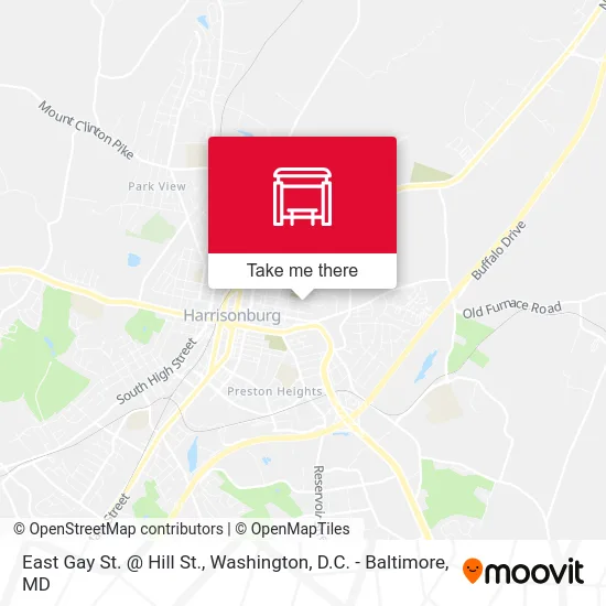 East Gay St. @ Hill St. map