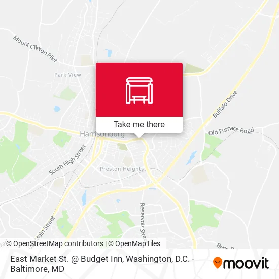 East Market St. @ Budget Inn map