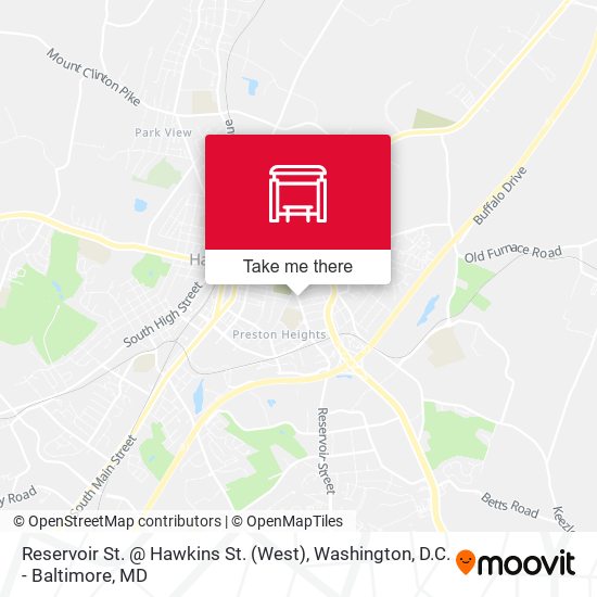 Mapa de Reservoir St. @ Hawkins St. (West)
