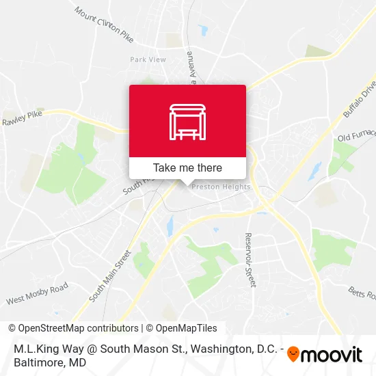 M.L.King Way @ South Mason St. map