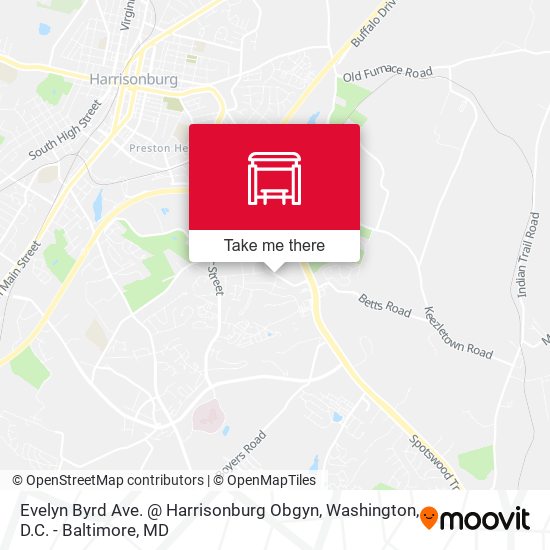 Evelyn Byrd Ave. @ Harrisonburg Obgyn map